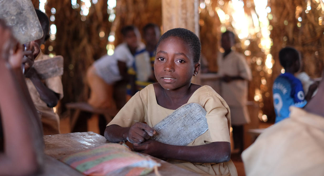 Mädchen in der Grundschule von Piapribagou